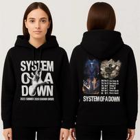 System of A Down Mezmerize Spausdinimo 90s Vintažinis Roko Grupės Gobtuvas Moteriškas Alternatyvios Metalinės Muzikos Megztinis su Gobtuvu Gotikiniai Megztiniai su Gobtuvu 2XL black