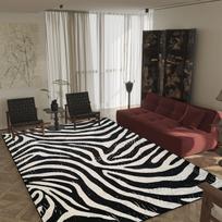 Madingas dekoratyvinis kilimas su leopardo raštu svetainei, prabangus minkštas flanelinis miegamojo kilimas, Šiaurės šalių gyvūnų rašto kilimėliai prie sofos 60x90cm white