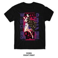 Summer T-shirt Robin Anime ONE PIECE Men Women Harajuku Oversized Retro Streetwear Short Sleeves Loose Casual Comfortable Y2k M blue