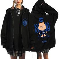 Straykids vintažinio stiliaus džemperiai Paltas Kpop žvaigždė SKZOO KARMA drabužiai XL blue