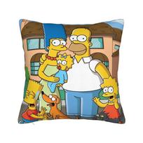 Dekoratyvinės pagalvių užvalkalai S-Simpsono veido aksesuarai Namams Mesti pagalvės užvalkalas Užtrauktukas Daug dydžių 16x16Inch yellow