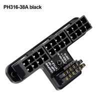 PCIE Graphics Card ATX3.0 Power Supply Cable Adapter 12+4Pin 180 Degree Turn Connector 12VHPWR GPU Power Steering Connector 600W black