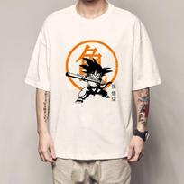 Vyriškas T-shirt Dragon Ball Paskutinė Kalba Mažasis Goku T-shirt Trunks Vasarinis Moteriškas trumpomis rankovėmis Viršus Garin Pasaka Persikas Balti Drabužiai M white