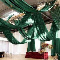 Baltos lubų užuolaidos Vestuvių arkos drapiravimo audinio dekoracija Skaidrios tiulio užuolaidos vestuvėms, ceremonijoms, gimtadienio šventėms 75x300CM gray