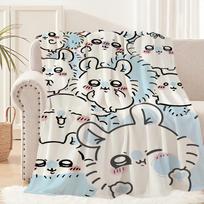 Mielas Momonga C-Chiikawa animacinis pledas, pliušinis kilimėlis sofai miegui svetainei, šiltas biurui, miegamajam, gimtadieniui, namams, kelionėms, vaikų dovanos 100x150cm