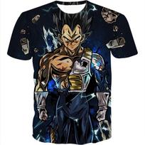 Dragon Ball Super Saiyan VEGETA Printed Men's Fashion Dragonball Short Sleeve T-Shirt Dragon Ball Z T-shirt 4XL gray