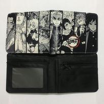 Japonijos animaciniai komiksai Demon Slayer trumpa piniginė su animaciniu piešiniu studento monetinė 0022 11.5*9*1cm gray