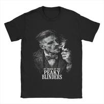 Unisex moteriški spausdinti Tommy Shelby Peaky Blinders The Immortal Unisex marškinėliai Grynos medvilnės marškinėliai Drabužiai 2026 Nauji vasaros 2XL gray