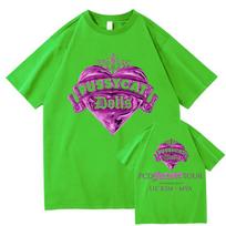Moterų Pussycat Dolls Club dainų marškinėliai Laisvi Kasdieniai Vasariniai O-kaklo Marškinėliai Unisex Gatvės Stiliaus Dizainas Grafinis Spaudinys Merch Drabužiai S green