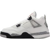 Jordan Air Jordan 4 vidutinio aukščio vaikiški krepšinio bateliai Balti Juodi Vaikams nuo 3 iki 7 metų IB4388-100 28 white