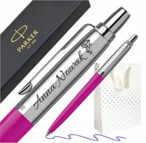 Parker Jotter Magenta rašiklis su graviravimu ir dovanų maišeliu