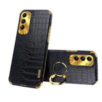 Krokodilo dengimo dėklas, skirtas Samsung Galaxy A56 A36 A26 A16 5G A06 A15 A25 A35 A55 A54 A24 A34 A14 Dangtelis Žiedas Laikiklis Coque For Galaxy A34 5G gray