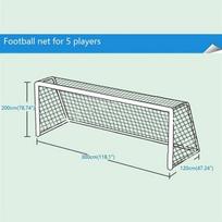 Futbolo vartų tinklas Futbolo vartų stulpui Jaunimo sporto treniruotėms 3m x 2m 1.2m x 1.8m Futbolo tinklas Sulankstomas Nešiojamas Futbolo tinklas Vaikams gray