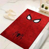 1 vnt. Marvel Žmogus-voras kilimas, neslystantis grindų kilimėlis, animacinio personažo dizainas, minkštas aksomas, kambario dekoras, skalbiamas 60cm by 90cm red