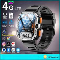 2026 Naujas WiFi 5G SIM kortelės išmanusis laikrodis GPS navigacija HD dviguba kamera Vaizdo skambutis 16/64GB ROM Vandeniui atsparus NFC Google Play Belaidis išmanusis apyrankė 4G RAM and 64G ROM sidabras