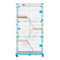 Prabangus trijų aukštų katės narvas su guoliu Two-tier: 82cm*52cm*110cm
