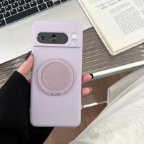 Žiedo Laikiklis Stovas Skysto Silikono Telefono Dėklas Google Pixel 9 8 7 6 Pro 9ProXL 9A 8A 7A 6A Saldainių Spalvos Smūgiams Atsparus Minkštas Dangtelis Google Pixel 7 gray