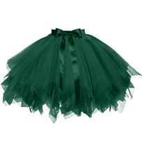 Sijonas be lankų moterims po suknele Krinolinas Baleto šokio suknelė Retro Pūstas Tutu Tulle Sijonas Apatinis sijonas tamsiai žalia spalva