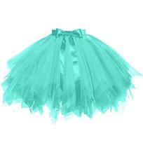 Sijonas be lankų moterims po suknele Krinolinas Baleto šokio suknelė Retro Pūstas Tutu Tulle Sijonas Apatinis sijonas mėtų žalios spalvos