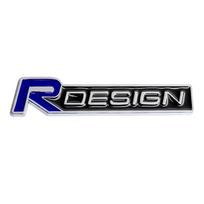 nqgdf9 3D Metalinis R DESIGN Logotipas Automobilio Galinės Bagažinės Sparno Emblema Ženklelis Lipdukas Volvo Rdesign XC90 S60 XC60 V70 S80 S40 V50 V40 V60 C30 pilka spalva