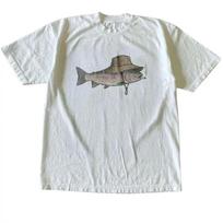 Vintažinis Rūkantysis Forelis Žuvis Grafinis Unisex Marškinėliai Dovana T-shirt M gray