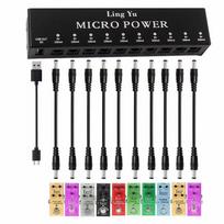 Kompaktiškas elektrinės gitaros efektų pedalas: Overdrive, Distortion, Tremolo, Delay, Chorus, Reverb