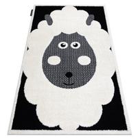 Vaikų kilimas JOY Sheep avys, vaikams - Struktūrinis, dviejų sluoksnių vilna kremastaas / juoda, kreminė