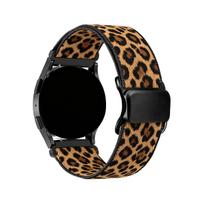 20mm 22mm nailoninis dirželis Huawei Watch GT/2/3/4/GT5/GT6 Pro 46mm sportinei apyrankei Samsung Galaxy Watch 5/6/7/4 Classic dirželiui Active2 40mm or 44mm leopardo rašto spalva