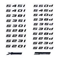 Blizgantis juodas ABS ženklelis BMW 5 serijai E39 E60 E61 F10 F11 G30 - 520i 523i 525d 530d 530e 535d 540d 545e Bagazines dangcio logotipo lipdukas pj2 XDrive