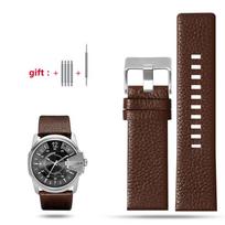 Originalios odos laikrodžio apyrankė Skirta Diesel DZ7256 DZ4344 DZ1657 DZ12 Laikrodžio apyrankė Litchi rašto 22 24 26 27 28 30 32 34mm dirželis apyrankė 32mm gray