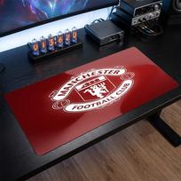 Manchester United FC tematikos raštas pelės kilimėlis, futbolo logotipas dizainas XXL žaidimų stalo kilimėlis neslystantis kompiuterio pelės kilimėlis 30cmx80cm(11.8x31.5inch)