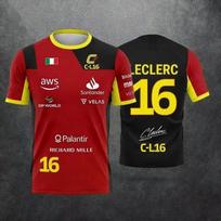 2026 Naujas Specialus Leidimas Hamilton Leclerc Vasarinis Unisex Lenktynių Gerbėjo Marškinėlis, Dydis 44-16, Raudonas ir Juodas Lenktynių Komandos Džersio Marškinėlis Vyrams M red