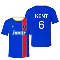 Summer Football Jersey Quick-Drying Breathable Round-Neck T-Shirt Casual Sports Top Cycling Apparel 5XL blue