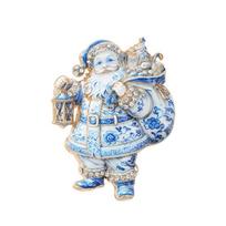 1Pcs Unisex 2-Color Santa Claus New Year Party Brooch Pins Gift Christmas Father Brooches For Women A2 white