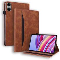 Tinka Redmi Pad 2 Pro 12.1 2025 apsauginiam dėklui Pad 2 11 colių spalvų blokavimo kortelės lizdo stovas odinis dėklas Redmi Pad 2 11 2025 ruda
