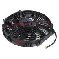 12in Universal Slim Radiator Cooling Fan Thermo 12V with Mounting Kit