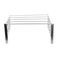 Wall Mounted Drying Rack Folding Laundry Drying Rack Aluminum Rust Proof Storage for Balcony Bathroom Laundry Area gray
