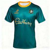 Australijos regbio marškinėliai vyriški kvėpuojantys treniruočių futbolo marškinėliai Kangaroos Wallabies Retro laisvalaikio trumpomis rankovėmis uniforma gerbėjams M blue