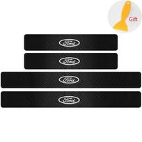4 vnt. Automobilio durų slenksčio apsauginės plokštelės Lipdukai Centrinis dangtelis Ford Focus 2 3 Mondeo Fiesta Fusion Ghia Ecosport Ranger Mondeo Mustang R4W 4pcs black