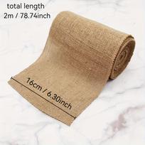 A 14/16cm Wide X 2m Long Natural Hexiang Brown Linen-style Burlap Fabric Roll - for DIY Crafts, Christmas Tablecloths and Chair Curtains, 6.3 inch * 78.74 inch