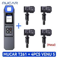 MUCAR T261 TPMS Car Tire Pressure Diagnose OBD2 Auto Diagnostic Tools Tire Pressure Sensor Relearn For MUCAR 892BT VO7S With 4PCS Sensor