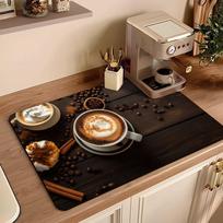 Luxury Diatomaceous Earth Coffee Machine Draining Mat – Non-slip, Heat-Resistant for Kitchen Counter or Tea Room Sink 40x60cm Diatomaceous