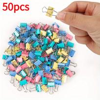 50/100pcs Mini Binder Clips Color Binder Clip Small Paper Clip 15mm  Micro Size Office Clips for Home School Office Business blue