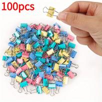 50/100pcs Mini Binder Clips Color Binder Clip Small Paper Clip 15mm  Micro Size Office Clips for Home School Office Business
