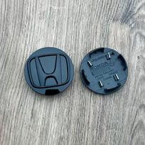 4 vnt. 62 mm ratlankio centrinis dangtelis su logotipu, stebulės dangtelis, ženklelis, emblema Honda Civic City Accord Odyssey Spirior CRV Hrv Jazz CBR HR-V white