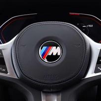 Automobilio vairo ženklelis Emblema Lipdukas Auto stilius BMW E46 E90 E60 F30 F10 E39 E36 E87 F20 E90 E70 M3 M5 M6 G20 G30 E93 Z3 1pc gray