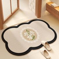 Bohemian Absorbent Non-Slip Bathroom Foot Mat 40x60cm beige