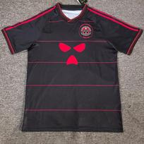 Vyriški trumparankoviai futbolo marškinėliai Bohemiškas išvykos komplektas Gerbėjų leidimas Bambuko pluošto sportinė uniforma Large black