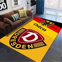 SG Dynamo Dresden Carpet Rug for Living Room Bedroom Home Sofa Decoration,Kids play Non-slip Floor Mat 100x120cm( 39x47in )
