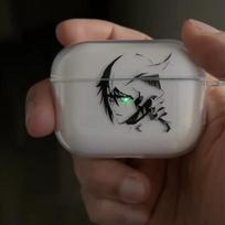 Anime Ulquiorra Cifer Skaidrus TPU dėklas Airpods Pro 2 1 3, minkštas silikoninis dangtelis Air Pods4 1/2/3Ausinių dangtelis for Airpods 4 gray